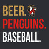 108 Stitches Beer Penguins Baseball T-Shirt